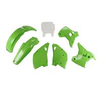 Trim Set UFO PLAST 7-piece plastic green/white for Kawasaki KX 125 / 250ccm 92