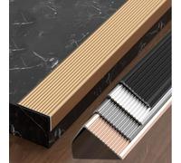 Trim Step Nose Edging,Edging Strip for Stair,Gray | Scratch and Wear Resistant,Non-slip Serrated Edges,Children to Walk The Stairs(Gray,90cm L 50mm*30mm)