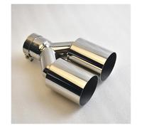 Trim Tail End Pipe Dual Exhaust Tip 2.5 Inch Inlet To 3.5" Outlet 10" Length Tailpipe, 304 Stainless Steel(63MM IN- 89MM OUT)