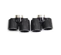 Trim Tail End Pipe For Land For Rover For Defender 90 110 130 2020-2025 Exhaust Pipe Upgrade Round Muffler Tip Nozzle Exhaust Tail(Carbon Look 2.0T)