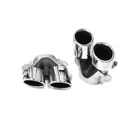 Trim Tail End Pipe For Mercedes For Benz W177 C118 CLA35 GLB35 X247 2020 2021 2022 2023 2024 Exhaust Upgrade Quad Black Muffler Exhaust Tail(Silver)