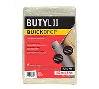 Trimaco 7-Ounce 5-Feet by 5-Feet Butyl II Two Layer Poly-Back Canvas Drop Cloth 85355 by Trimaco