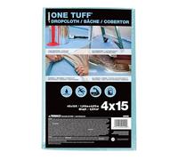 Trimaco 90099 One Tuff Dupont Sontara Professional Grade Drop, 0.011 in T, 4 W X 15 Ft L, Blue, Cloth, 4x15 Feet