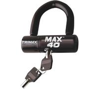 Trimax MAX40BK Motorcycle Disc U-Lock - Black with Black PVC Shackle