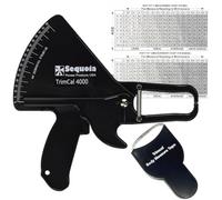 TrimCal 4000 Sequoia Caliper with Tape Measure - Precision (double-Sided Design) for Fitness Tracking and Black, Black
