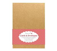 Trimcraft DCCE023 Dove Craft Cards with Envelopes 5 x 7-inch Kraft, Acrylic, Multicoloured, 6.44 x 7.46 x 0.48 cm