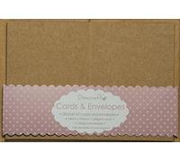 Trimcraft DCCE030 Dovecraft Essentials-Mini Cards & Envelopes-A7 Cream (20 Pack), paper, Brown