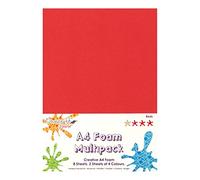 Trimcraft DCFM007 Dovecraft Essentials - A4 Creative Foam Sheets - Red, 8 Pack