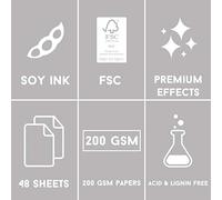 Trimcraft FEPAD158 Grand Plans Premium Paper 12" x 12" / 30.5 x 30.5 cm, (48 Sheet Pad, 200gsm Heavyweight Cardstock, Acid & Lignin Free, Soy Inks, FSC