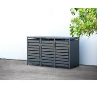 Trimetals Triple 240L Wheelie Bin Store Anthracite Rhs Endorsed