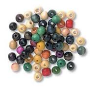 Trimits 10mm Wooden Beads Assorted Colours Craft Sewing