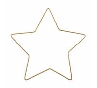 Trimits 20cm Gold Metal Star - Craft Hoop Wire Frame - Christmas Wreath Artificial