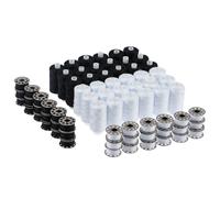Trimits 36 Spool Polyester Thread and Bobbin Set - Black and White
