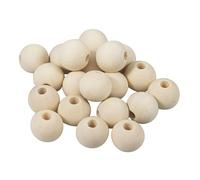 Trimits 4.5mm Centre Hole Round Wooden Craft Beads for Embroidery, Jewellery Making and Macrame - per Pack of 120