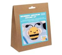 Trimits Amigurumi Crochet Bee Kit for Beginners - with Yarn, Crochet Hook, Stitch Markers, Needle, Eyes, Filling, Magic Ring, Test Swatch and Instructions - An ideal starter kit for amigurumi crochet.