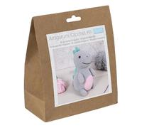Trimits Amigurumi Crochet Dinosaur Kit (13 x 8 x 17cm) - with Yarn, Crochet Hook, Stitch Markers, Needle, Eyes, Filling and Instructions - Create This Fun Character.