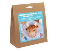 Trimits Amigurumi Crochet Highland Cow Kit for Beginners - with Yarn, Crochet Hook, Stitch Markers, Needle, Eyes, Filling, Magic Ring, Test Swatch and Instructions - an Ideal Starter kit for Crochet.