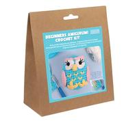 Trimits Amigurumi Crochet Owl Kit for Beginners - with Yarn, Crochet Hook, Stitch Markers, Needle, Eyes, Filling, Magic Ring, Test Swatch and Instructions - An ideal starter kit for amigurumi crochet.