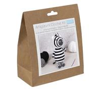 Trimits Amigurumi Crochet Zebra Kit (12 x 10.5 x 23cm) - with Yarn, Crochet Hook, Stitch Markers, Needle, Eyes, Filling and Instructions - Create This Fun Character.