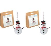 Trimits Christmas Felt Decoration Kits, 11 x 13cm, Snowman (Pack of 2)