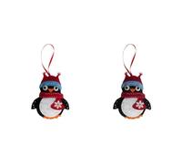 Trimits Christmas Felt Decoration Kits, 9 x 12cm, Penguin (Pack of 2)