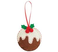 Trimits Christmas Felt Decoration Kits, 9 x 9cm, Christmas Pudding