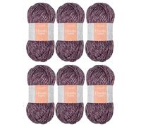 Trimits Chunky Acrylic Yarn Wool for Knitting and Crochet - 6 x 100g (100 metres) - Soft Touch Easy Care Machine Washable Yarn, Oeko-TEX Certified Fibre, Heather