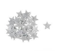 Trimits Craft Embellishments: Glitter Stars: Silver: 35 Pieces