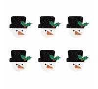 Trimits Craft for Christmas Craft Embellishments: Glitter Snowmen: 6 Pieces