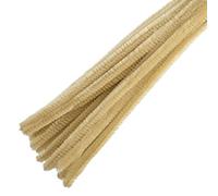 Trimits Craft Synthetic Chenille Stem Pipe Cleaners, 30cm x 12mm, Beige