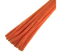 Trimits Craft Synthetic Chenille Stem Pipe Cleaners, 30cm x 12mm, Orange