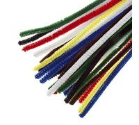 Trimits Craft Synthetic Chenille Stem Pipe Cleaners, 30cm x 6mm, Assorted