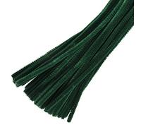 Trimits Craft Synthetic Chenille Stem Pipe Cleaners, 30cm x 6mm, Green