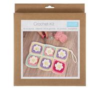 Trimits Crochet Kit - Zippered Bag (3 x 26 x 18cm) - with Yarn, Crochet Hook, Zip, Stitch Markers, Needle and Instructions - Uses Traditional Stitches to Create a Unique, Handmade Accessory.