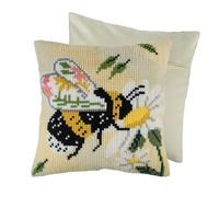 Cross Stitch Kit Cushion Floral Bee