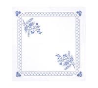 Trimits Cross Stitch Kit - Tablecloth - Includes Printed Fabric, Threads, Needle & Instructions, 80 x 80cm, Blue Floral