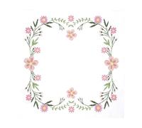 Trimits Cross Stitch Kit - Tablecloth - Includes Printed Fabric, Threads, Needle & Instructions, 80 x 80cm, Daisy Flowers