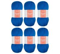 Trimits Double Knit Acrylic Yarn Wool for Knitting and Crochet - 6 x 100g (280 metres) - Soft Touch Easy Care Machine Washable DK Yarn, Oeko-TEX Certified Fibre, Royal Blue