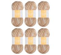Trimits Double Knit Acrylic Yarn Wool for Knitting and Crochet - 6 x 100g (280 metres) - Soft Touch Easy Care Machine Washable DK Yarn, Oeko-TEX Certified Fibre, Harvest