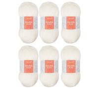 Trimits Double Knit Acrylic Yarn Wool for Knitting and Crochet - 6 x 100g (280 metres) - Soft Touch Easy Care Machine Washable DK Yarn, Oeko-TEX Certified Fibre, Ecru