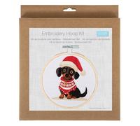 Trimits Embroidery Hoop Kits - 10cm 4” Beginner Starter Set, Includes Bamboo Hoop Threads Cloth Needle Backing & Instructions, Woof
