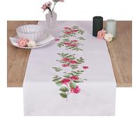 Trimits Embroidery Kit - Table Runner - Includes Printed Fabric, Threads, Needle & Instructions, 40 x 100cm, Floral Berries