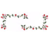 Trimits Embroidery Kit - Table Runner - Includes Printed Fabric, Threads, Needle & Instructions, 40 x 100cm, Strawberry Fields