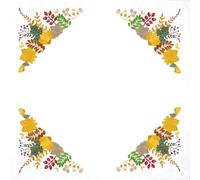 Trimits Embroidery Kit - Tablecloth - Includes Printed Fabric, Threads, Needle & Instructions, 80 x 80cm, Autumn Harvest