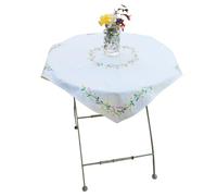 Trimits Embroidery Kit - Tablecloth - Includes Printed Fabric, Threads, Needle & Instructions, 80 x 80cm, Daisy Chain