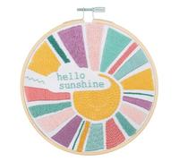 Trimits Embroidery Kit with Hoop - Rainbow Design on Pre-Printed Cotton Fabric (25 x 25cm) with Felt Backing, Thread, Needle and Instructions - Uses a Mixture of Popular Embroidery Stitches.