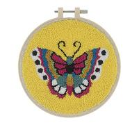 Trimits Embroidery Punch Needle Hoop Kit, Butterfly, 15.2cm 6”