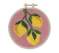 Trimits Embroidery Punch Needle Hoop Kit, Lemons, 15.2cm 6”
