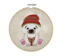Trimits Embroidery Punch Needle Hoop Kits, 15.2cm 6”, Bear