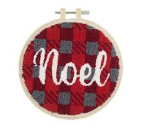 Trimits Embroidery Punch Needle Hoop Kits, 15.2cm 6”, Noel